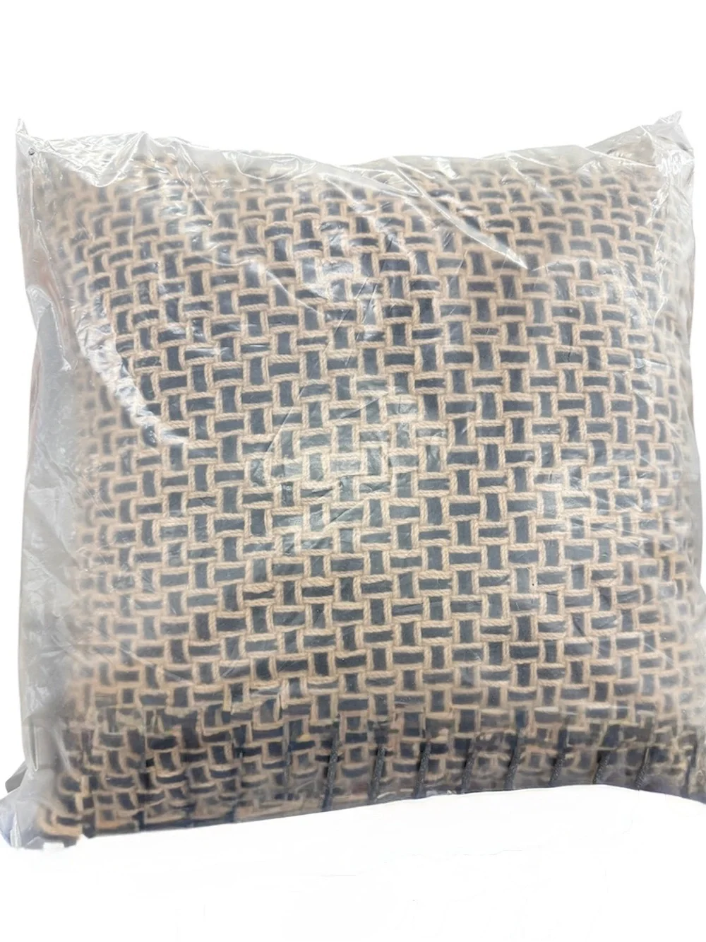 West Elm Woven Two-Tone Pillows 20”x20” black & tan pillows set of 4 NWT